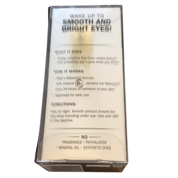 New In Box OLAY Eyes Retinol24 Night Cream in Purple Jar - Picture 3 of 4
